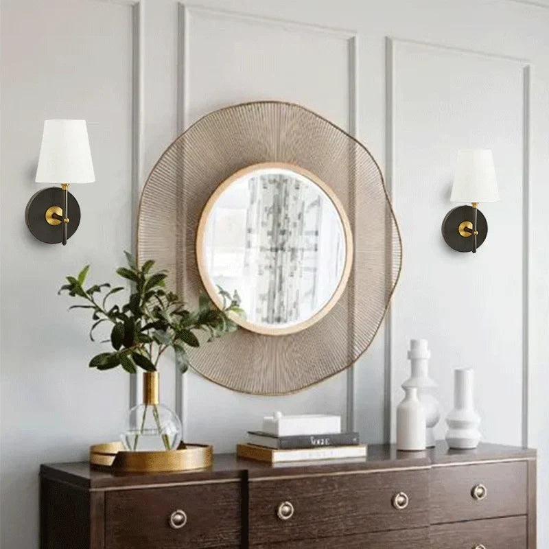 Mid-Century Fabric Sconce, view 4
