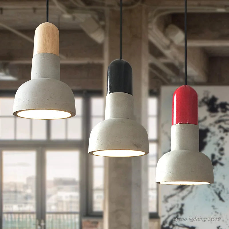 Nordic Cement Color Pendant, view 3