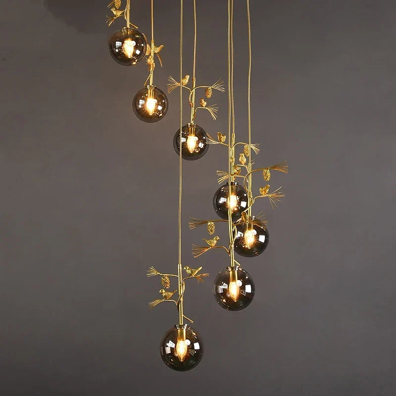 Modern Glass Chandelier, view 3