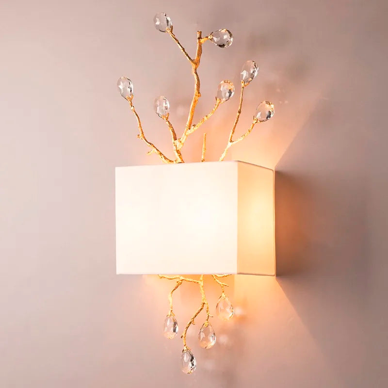 Retro crystal wall light