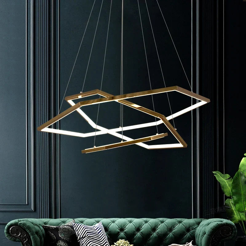 Gold ring chandelier
