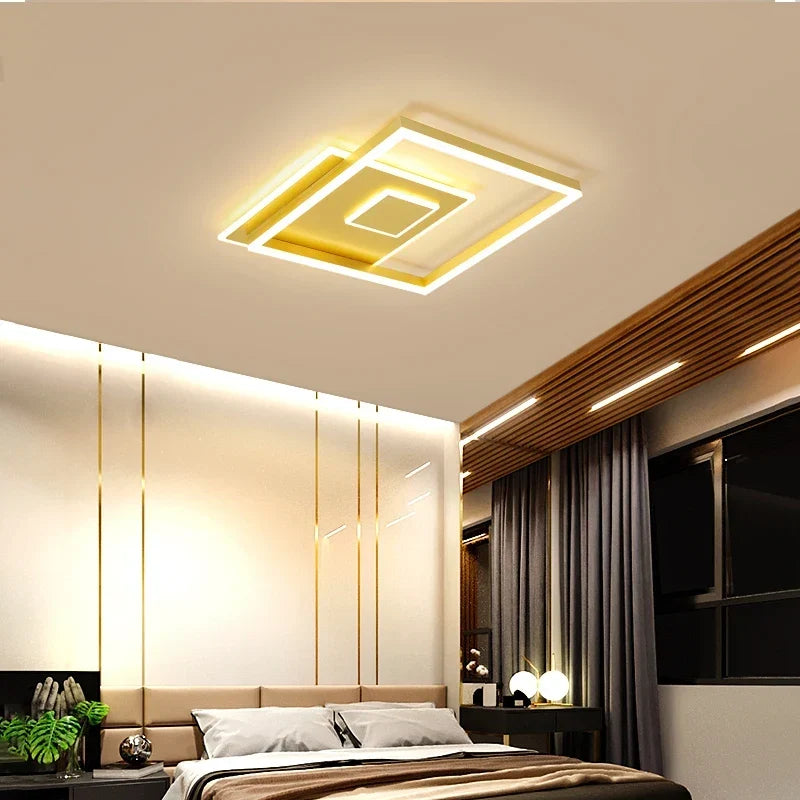 Gold coffee flush mount