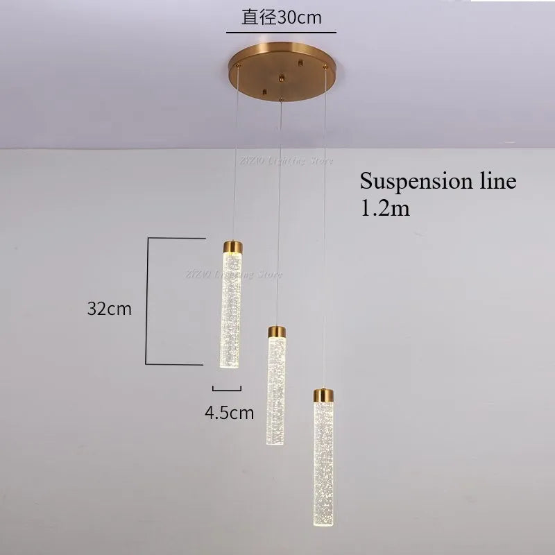 Gold Bubble Crystal Pendant, view 8
