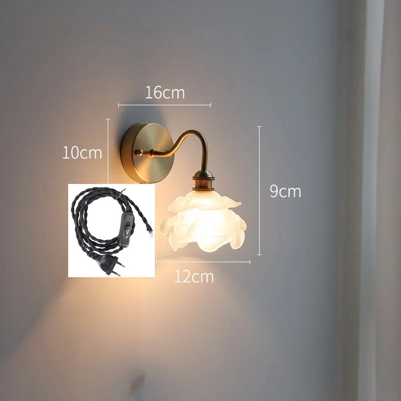 Glass Flower Wall Light, view 12