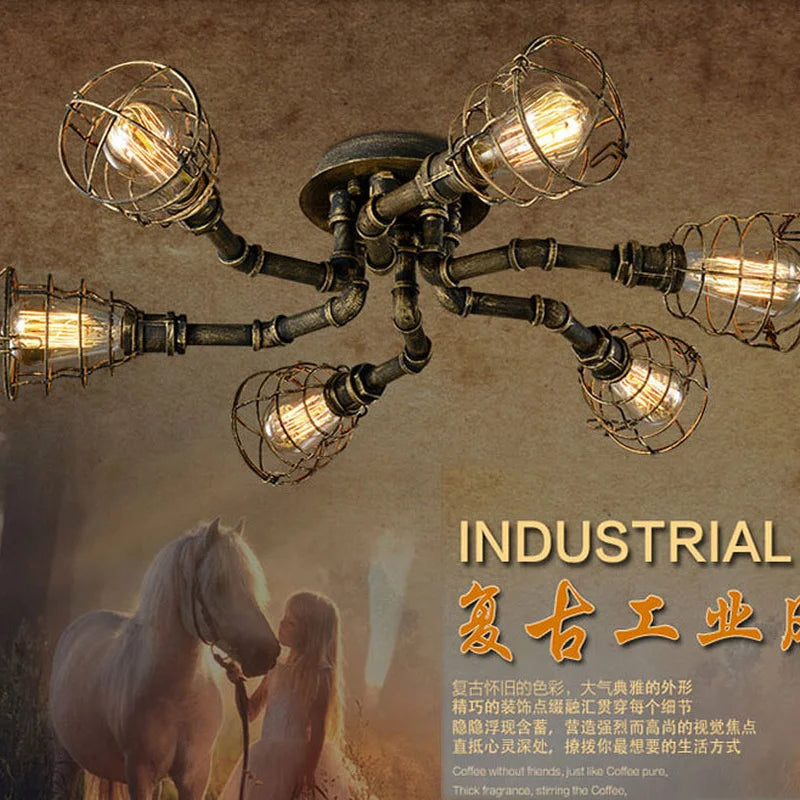 Industrial bar ceiling light