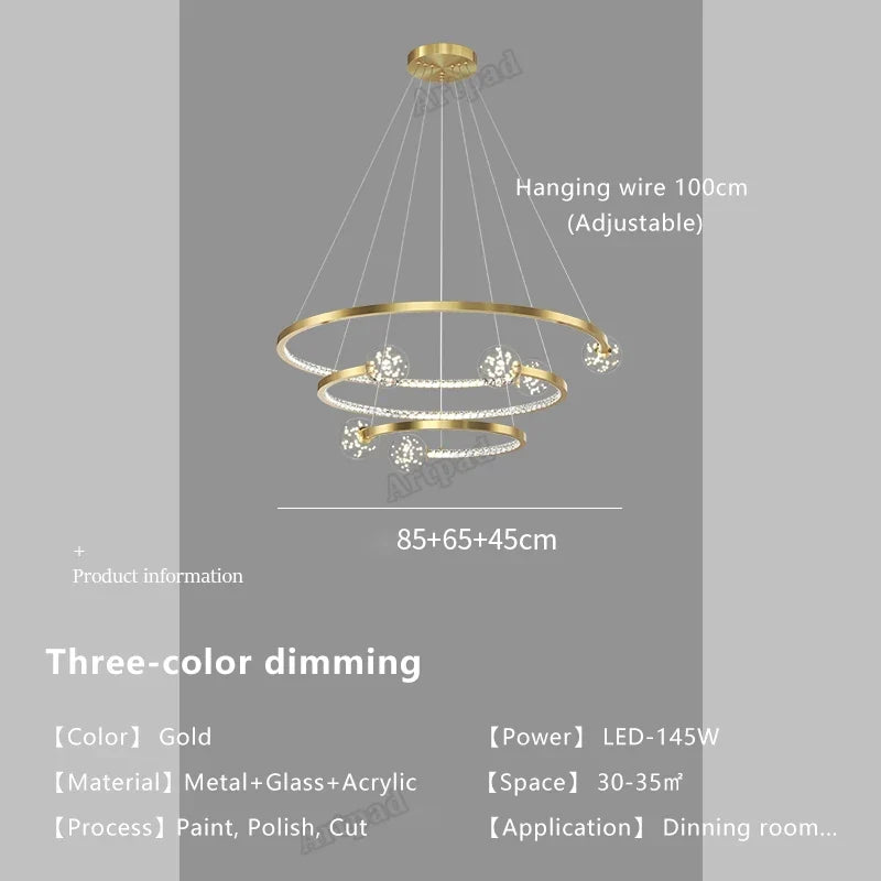 Gold Crystal Glass Pendant, view 10