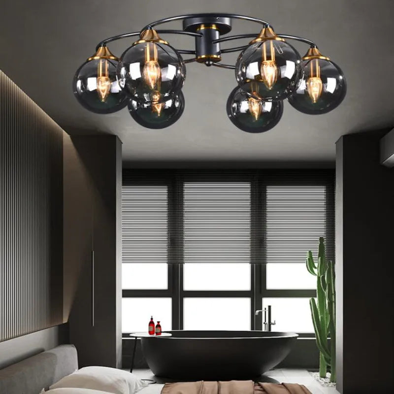 Glass Ball Chandelier, view 5
