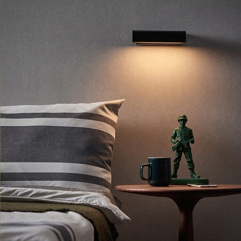 Rectangular reading sconce