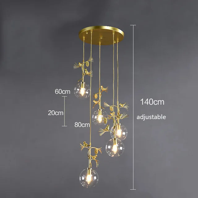 Modern Glass Chandelier, view 10