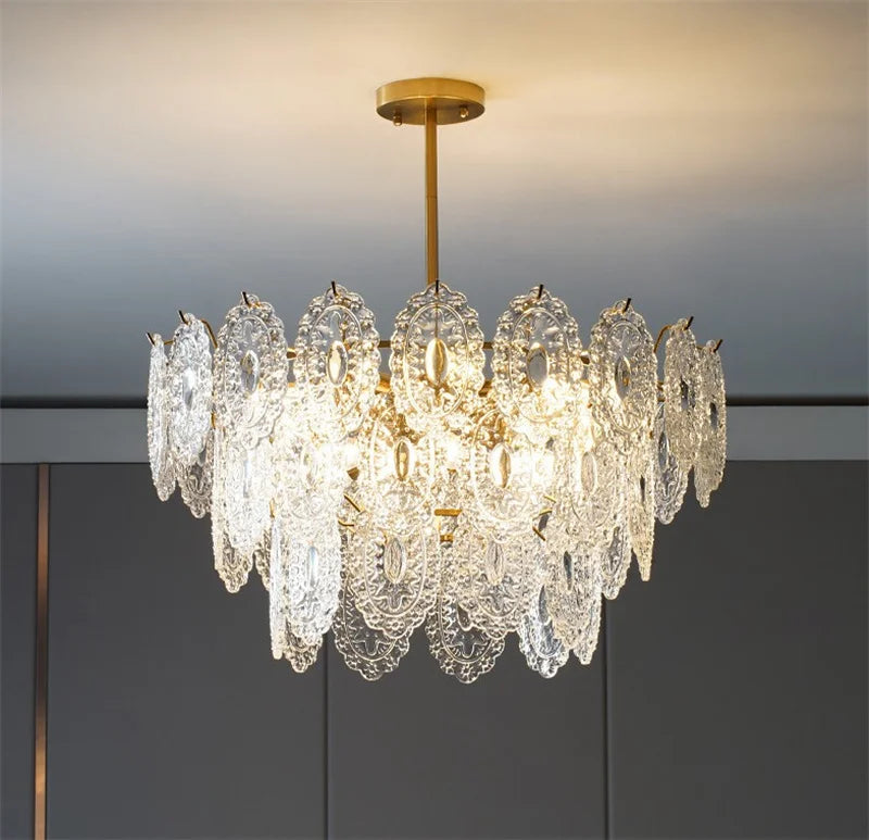 Gold E14 crystal light