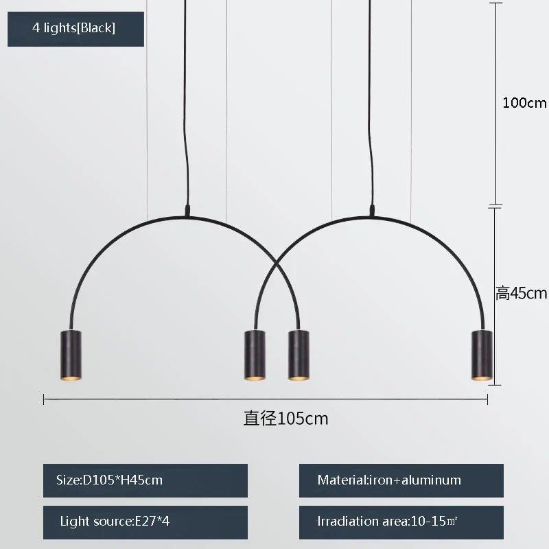 Modern Multi-Light Pendant, view 16