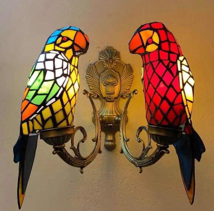 Creative colored glass wall light