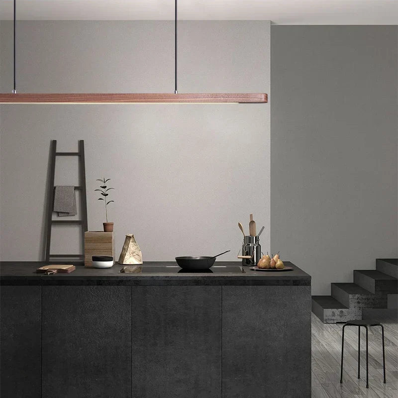 Wood Linear LED Pendant, view 5