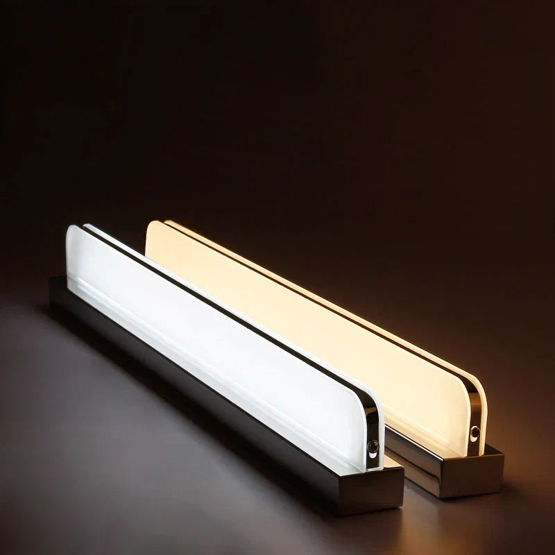 Stainless steel bathroom mirror LED light