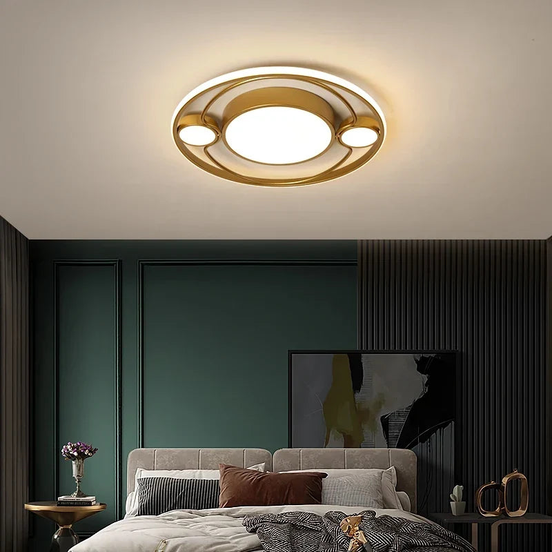 Gold round ceiling light