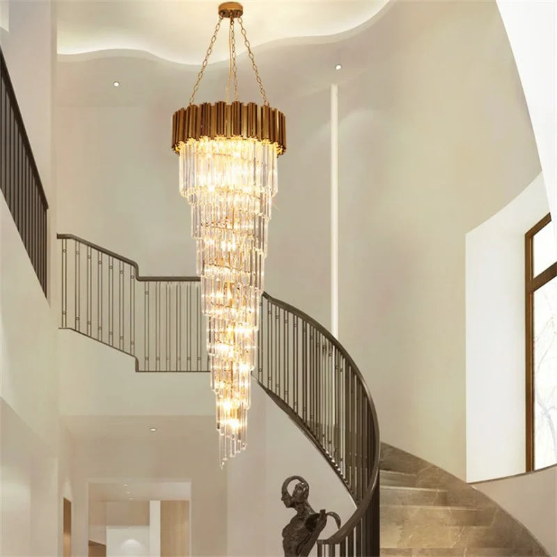 Large gold crystal light