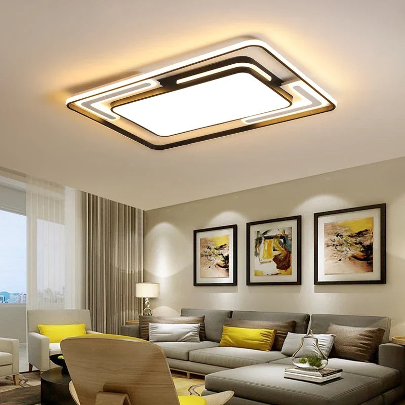 Contemporary geometric ceiling light