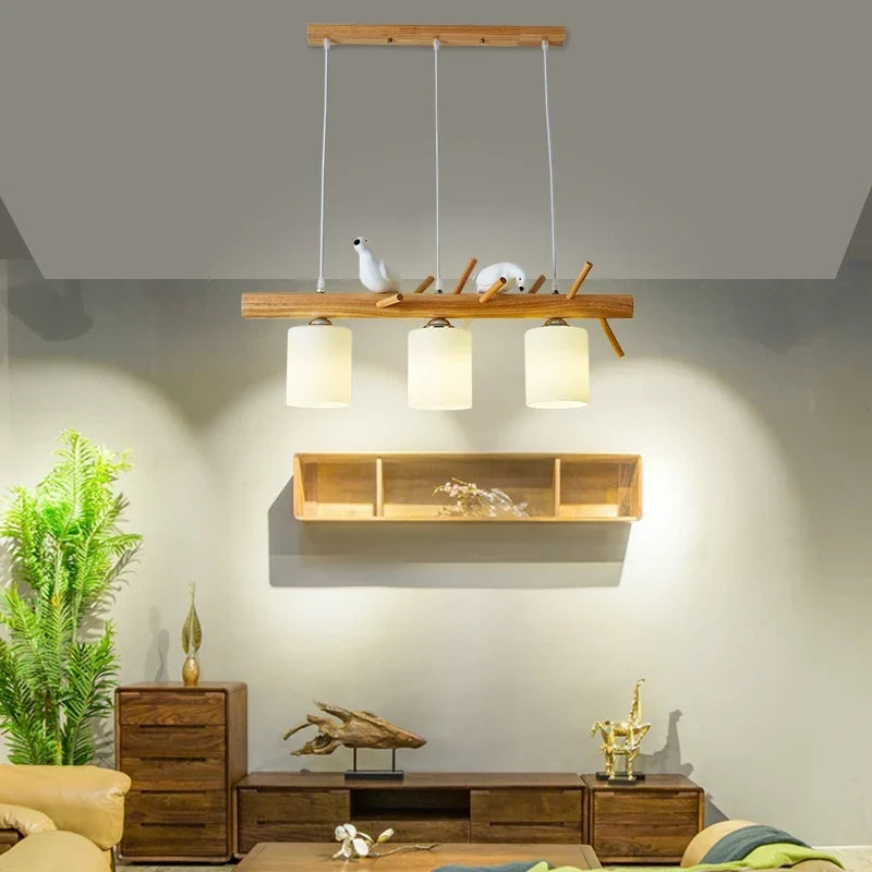Nordic Bird Wood Table Lamp, view 4