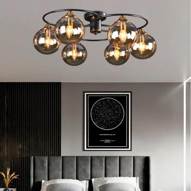 Glass Ball Chandelier, view 4