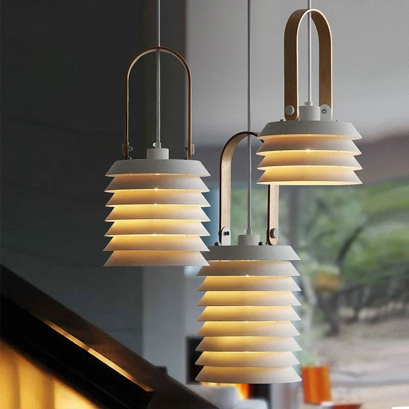 Creative wood pendant