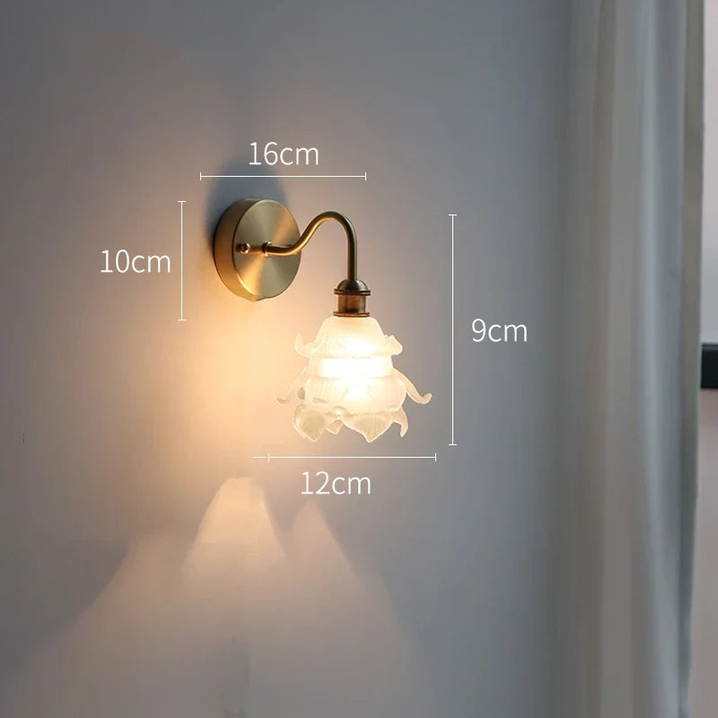 Glass Flower Wall Light, view 13