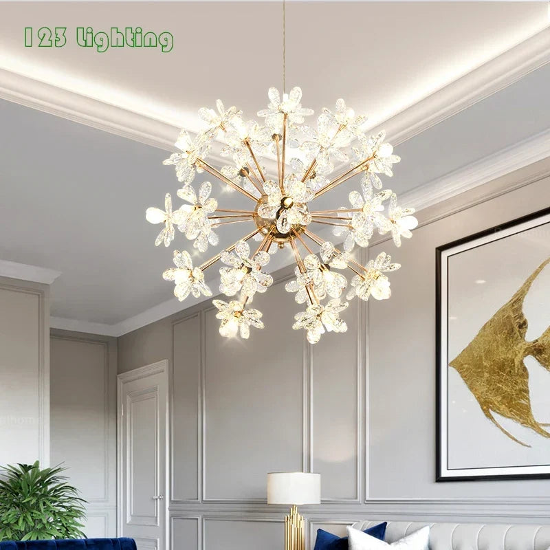 Romantic crystal chandelier