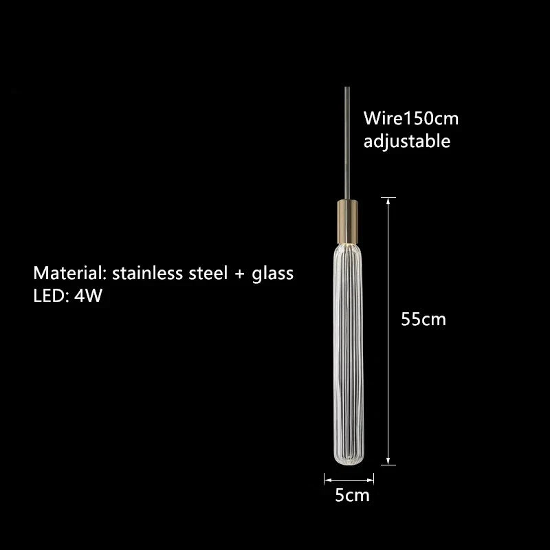 Postmodern Clear Glass Pendant, view 10