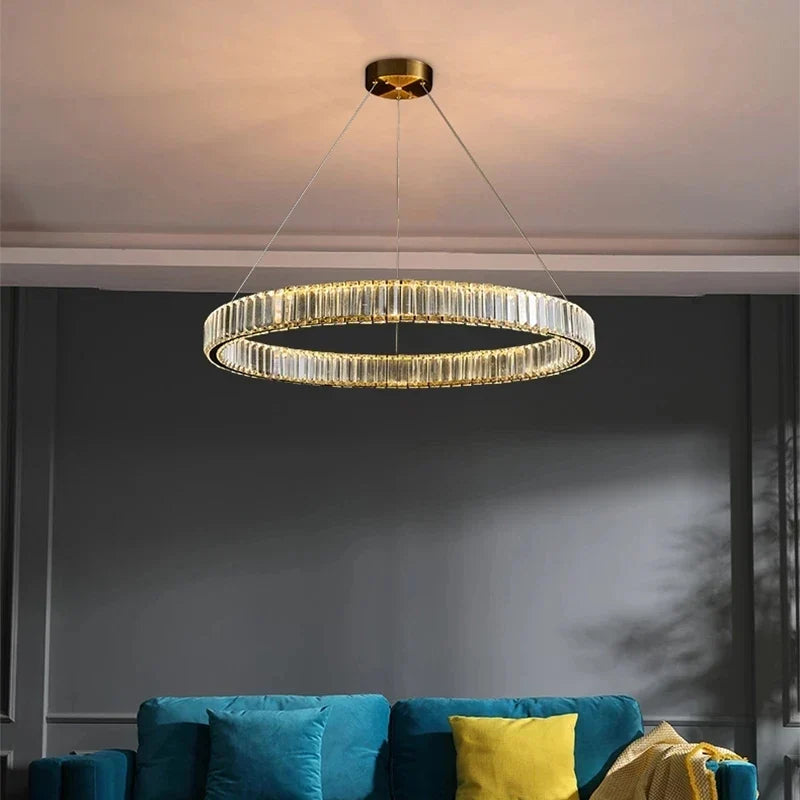 Chrome crystal chandelier