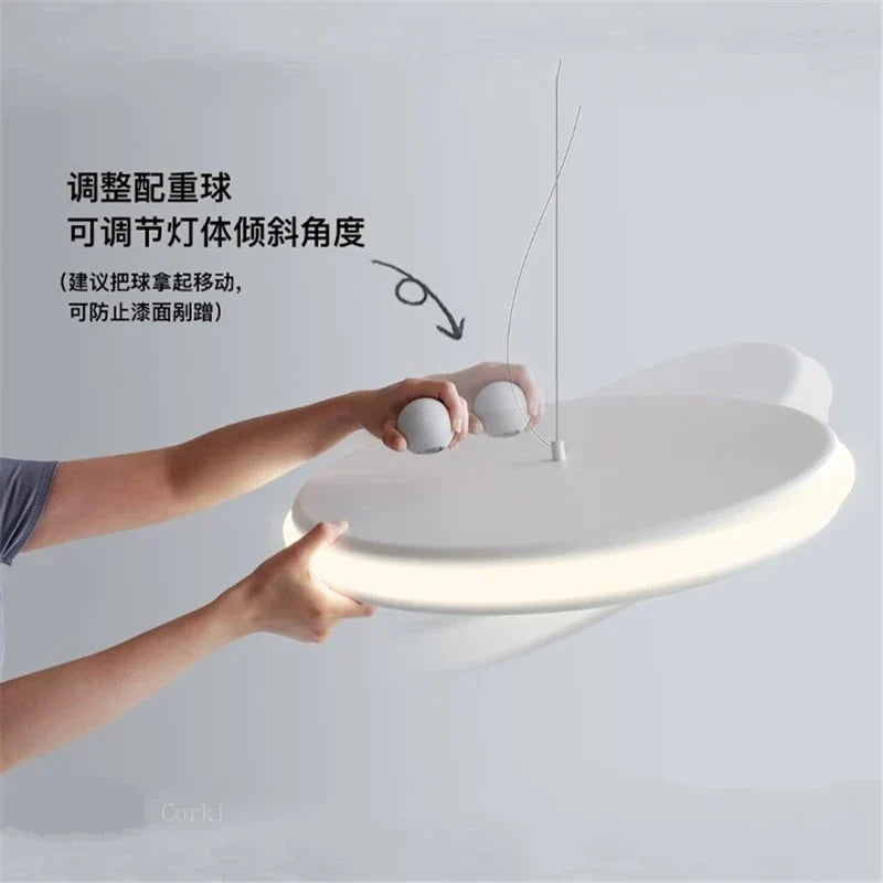 Minimal White Pendant, view 5
