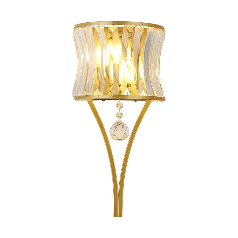 Elegant crystal wall light