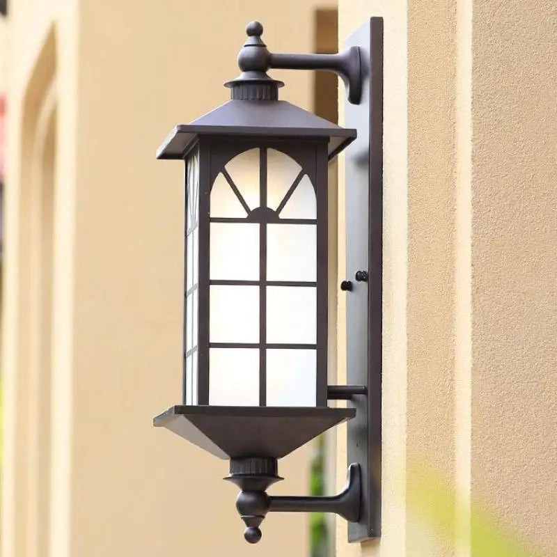 Vintage iron garden wall light