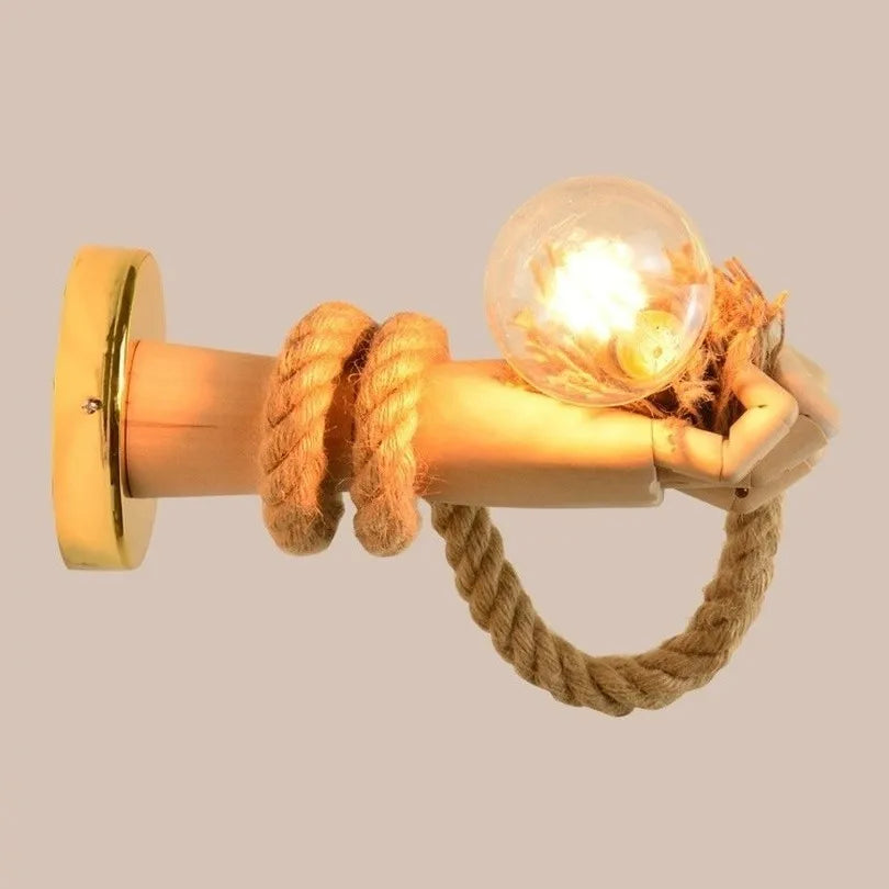 Hemp Rope Sconce, view 7