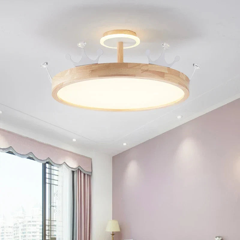 Kids wood ceiling light