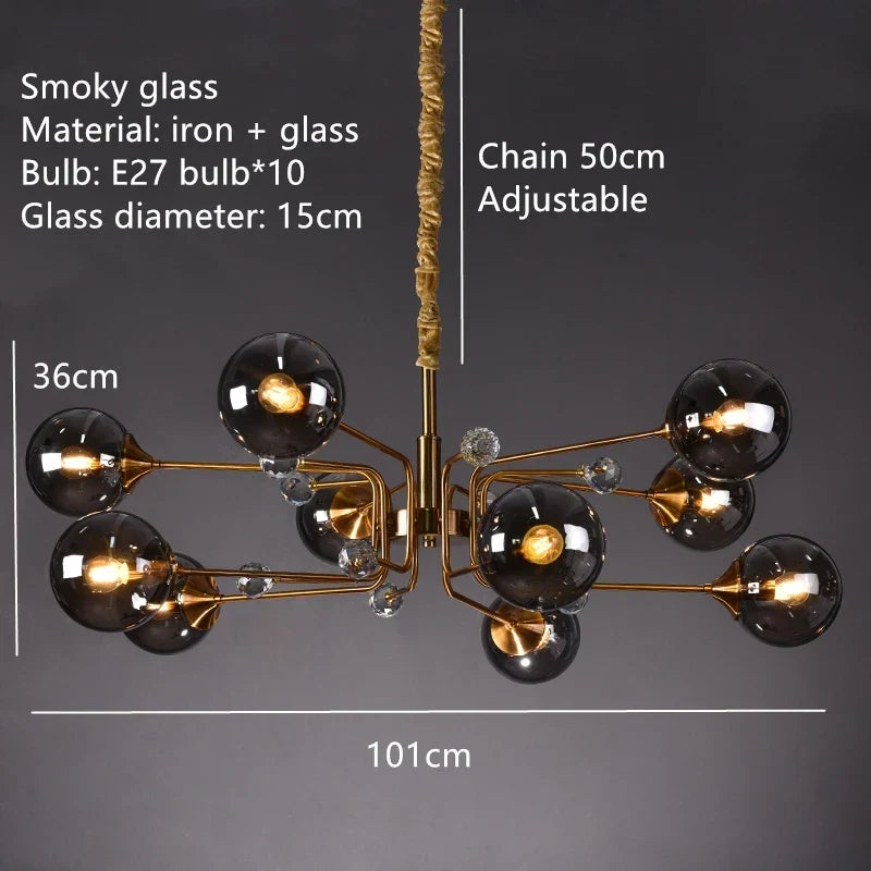 Nordic Glass Chain Pendant, view 15