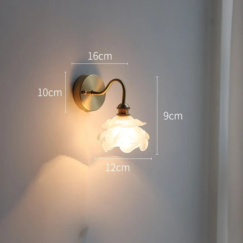 Glass Flower Wall Light, view 7
