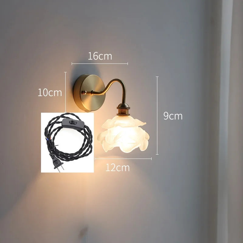 Glass Flower Wall Light, view 11