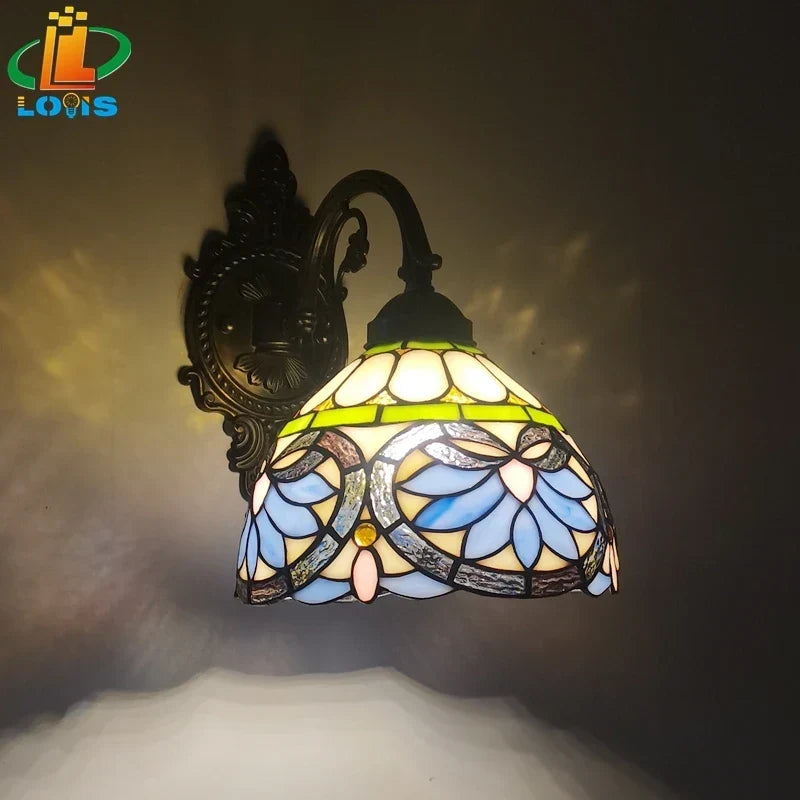 Blue heart sconce