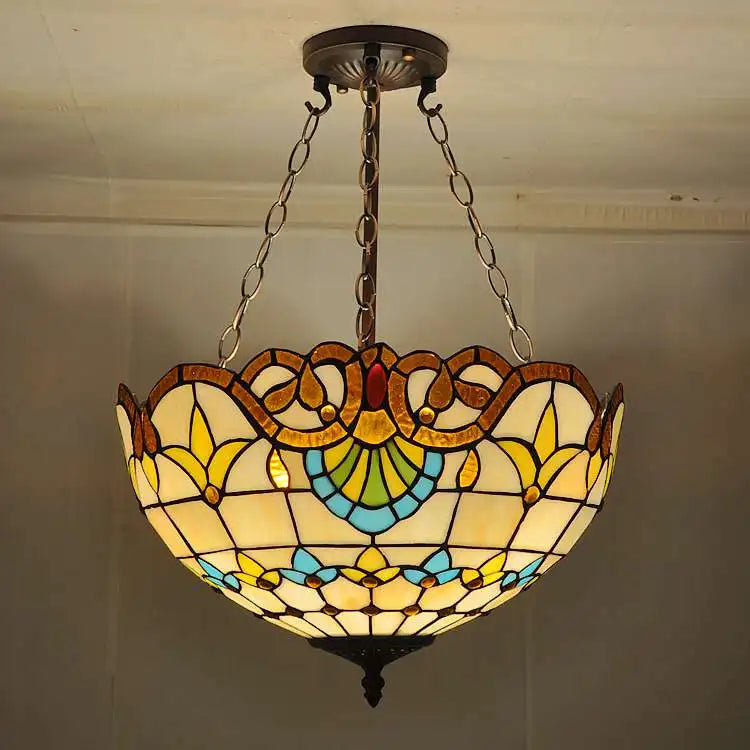 Colored glass lamp