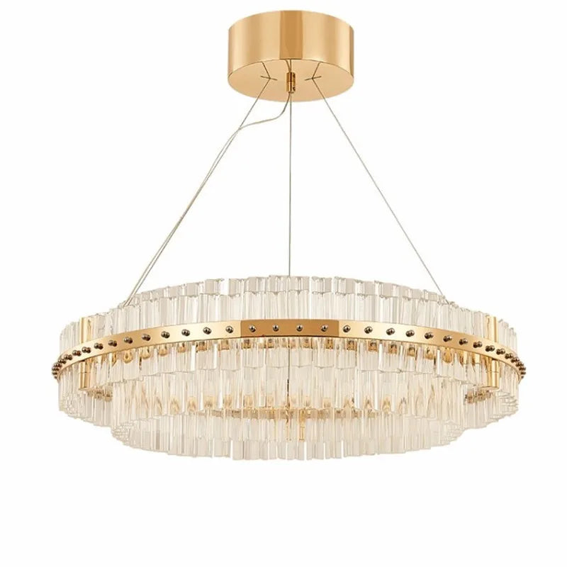Striped crystal chandelier