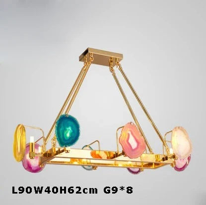 Iron Agate Round Chandelier, view 8