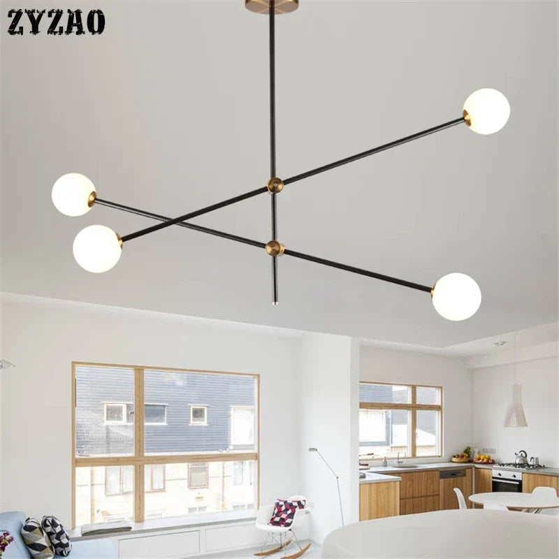 Magic bean glass chandelier