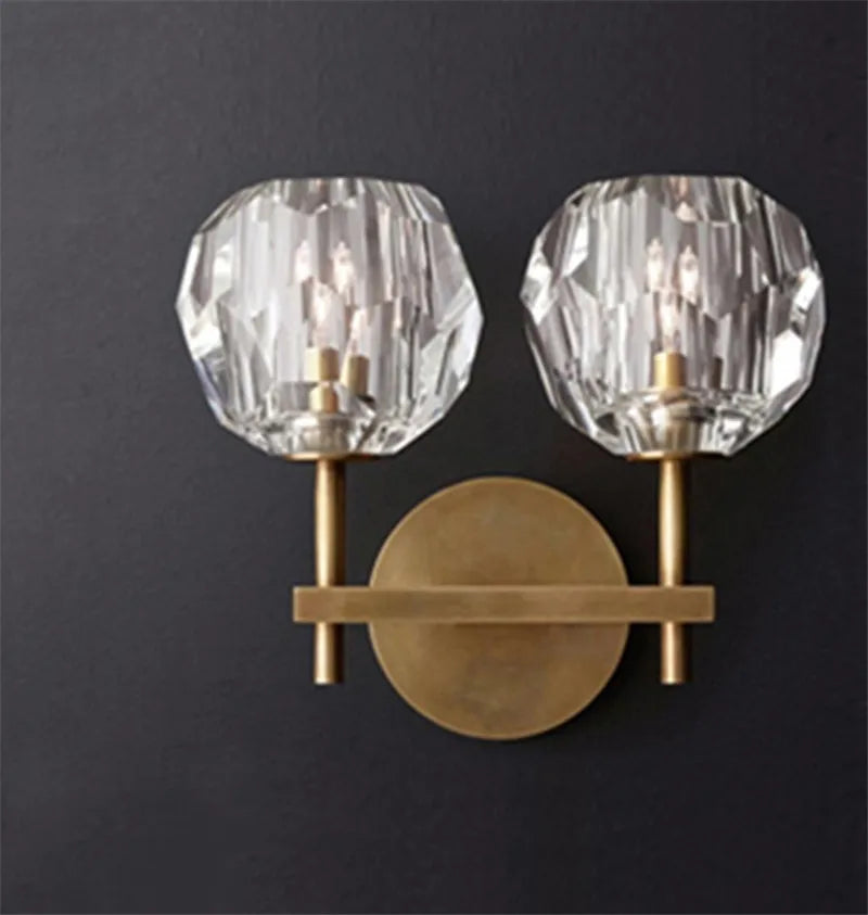Gold glass sconce