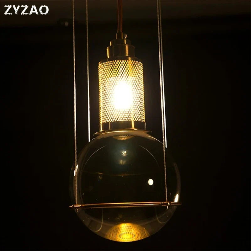 Crystal Glass Cafe Pendant, view 3