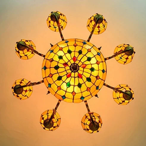 Tiffany-Style Crystal Chandelier, view 6