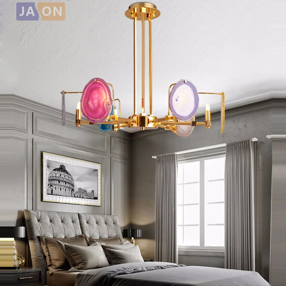 Iron Agate Round Chandelier, view 4