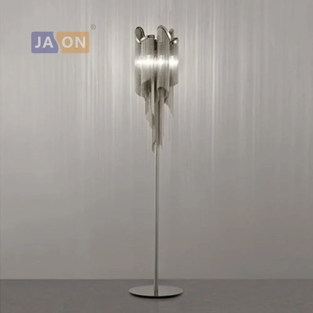 Chrome floor lamp