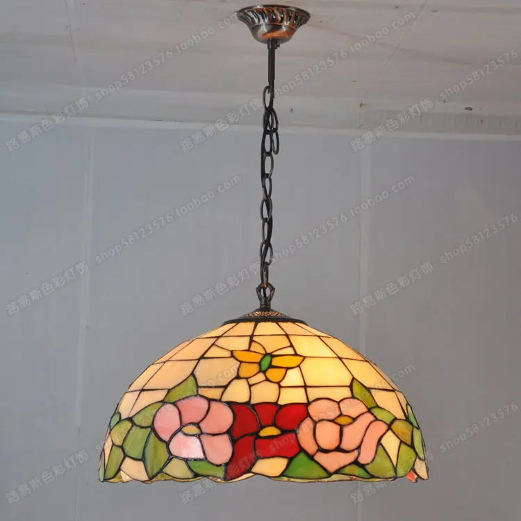 Red glass lamp