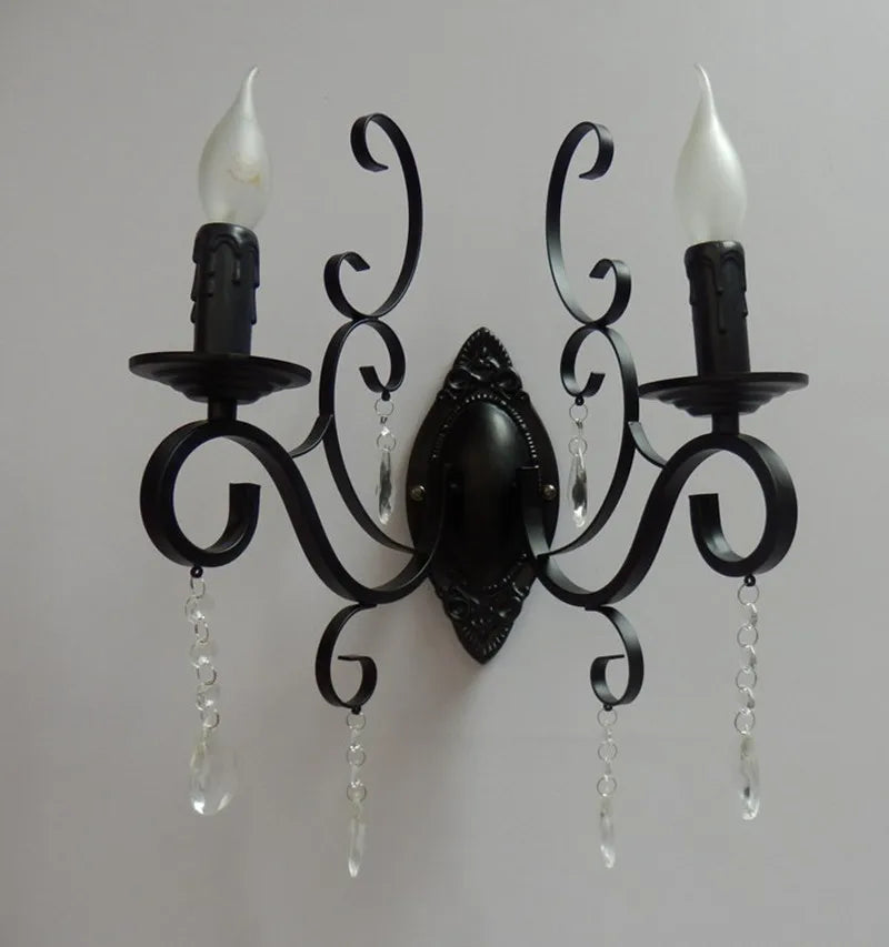 Crystal double sconce