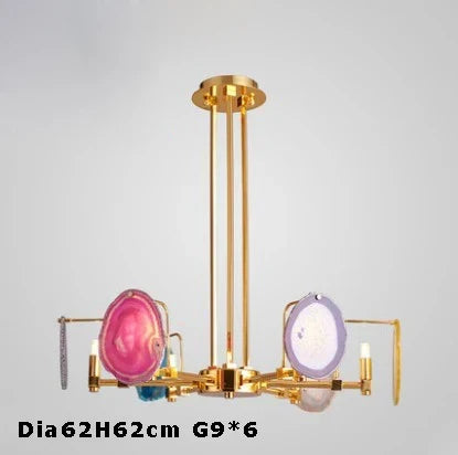 Iron Agate Round Chandelier, view 10