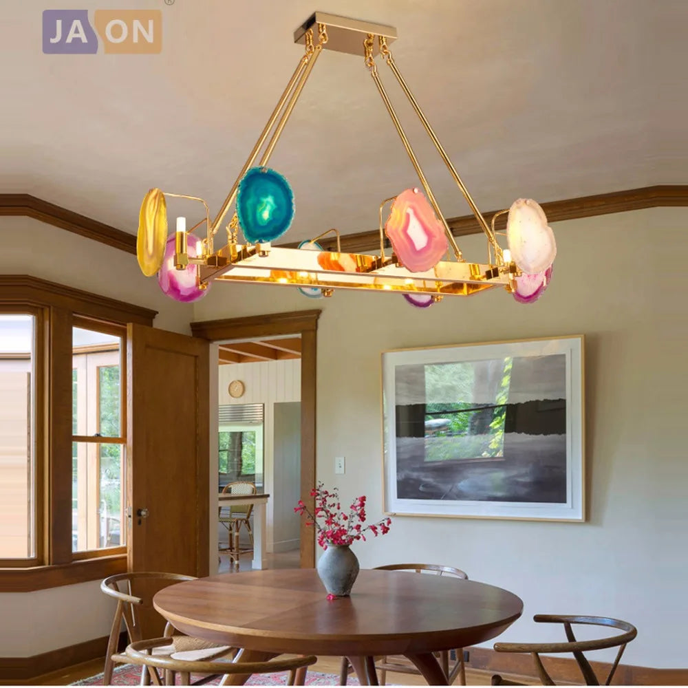 Iron Agate Round Chandelier, view 3